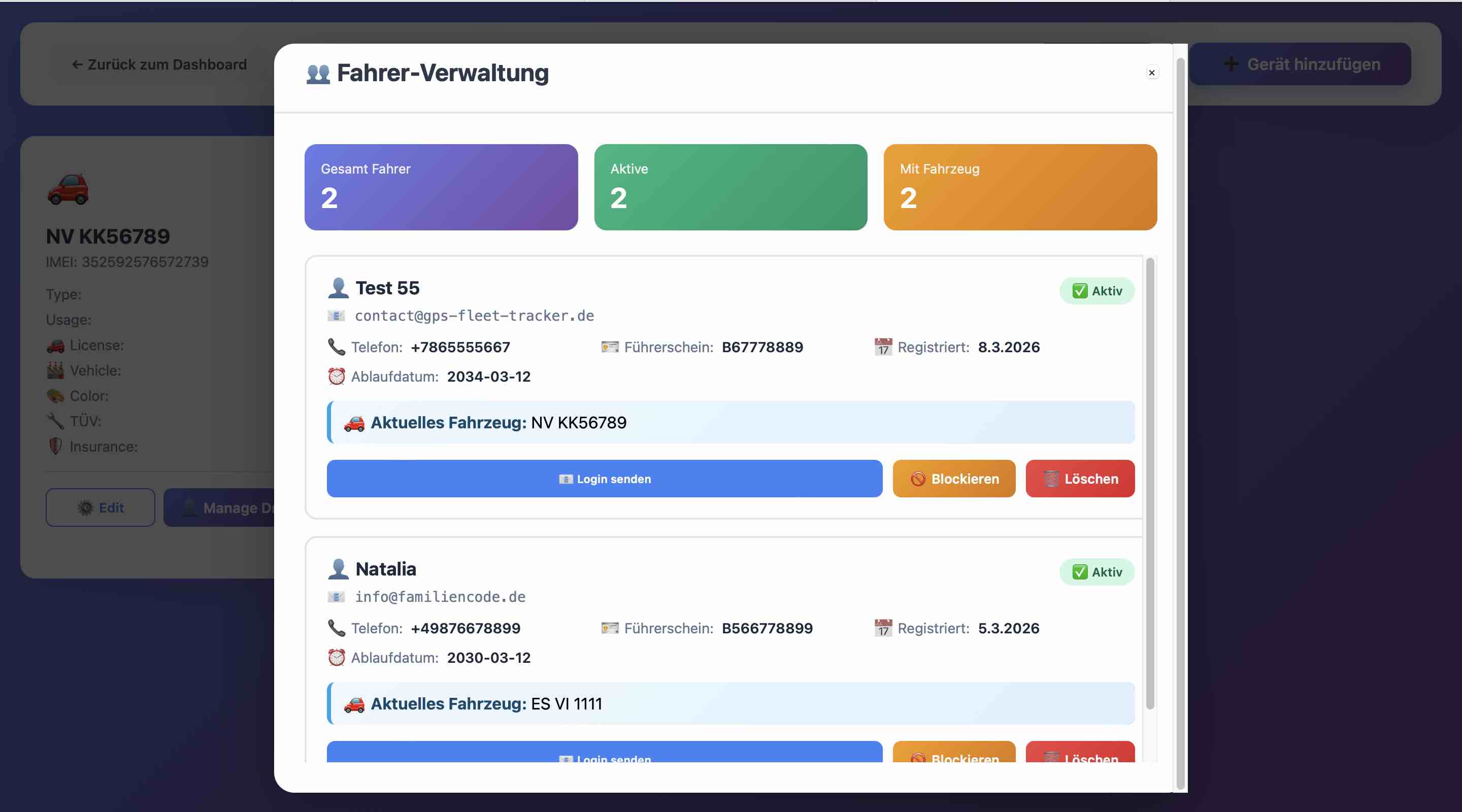 Dashboard Ansicht 5