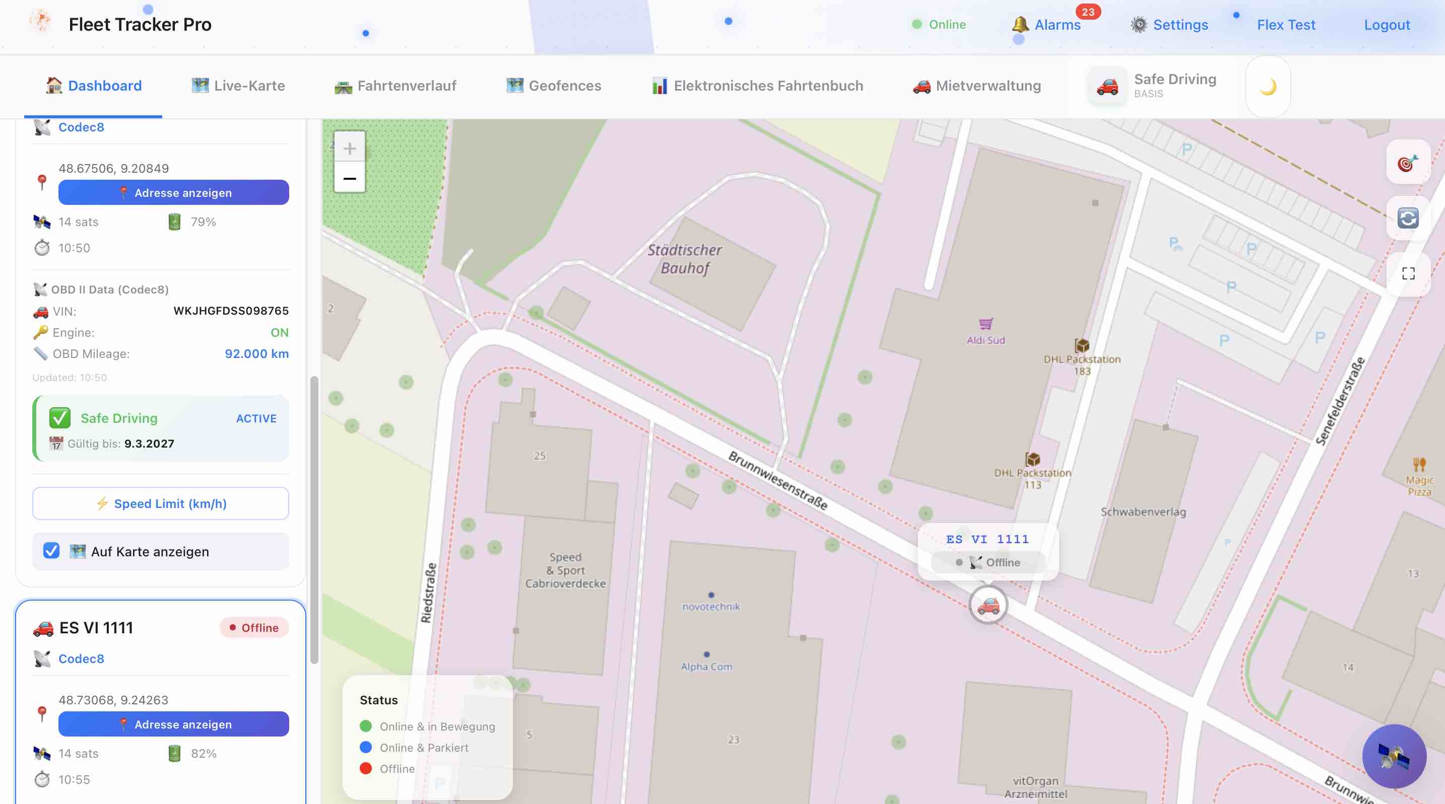 Dashboard Ansicht 6